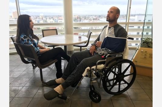 Aaron Gutierrez Recovering After Saving Pregnant Wife Aaron Gutierrez Recovering After Saving Pregnant Wife