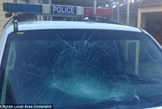 Naked Canadian attacks Australian police vehicle Naked Canadian attacks Australian police vehicle