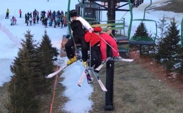 Girl Falls 25 Feet From Ski Lift During Rescue Attempt On Slope in Lawrenceburg, Indiana Girl Falls 25 Feet From Ski Lift During Rescue Attempt On Slope in Lawrenceburg, Indiana