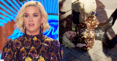 Katy Perry Falls Over After Gas Leak on 'American Idol' Set