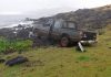 Truck Crashes Into an Easter Island stone Statue