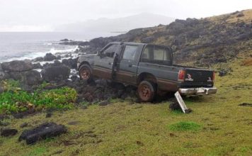 Truck Crashes Into an Easter Island stone Statue Truck Crashes Into an Easter Island stone Statue