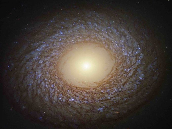 Hubble Space Telescope spots 'feathered spiral' galaxy NGC 7513 in deep space
