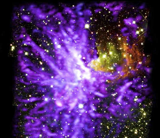 Hubble and ALMA mosaic captures stellar fireworks of star formation (Image) Hubble and ALMA mosaic captures stellar fireworks of star formation (Image)