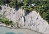 Chunk of Scarborough Bluffs cliff side slips to lake, Report