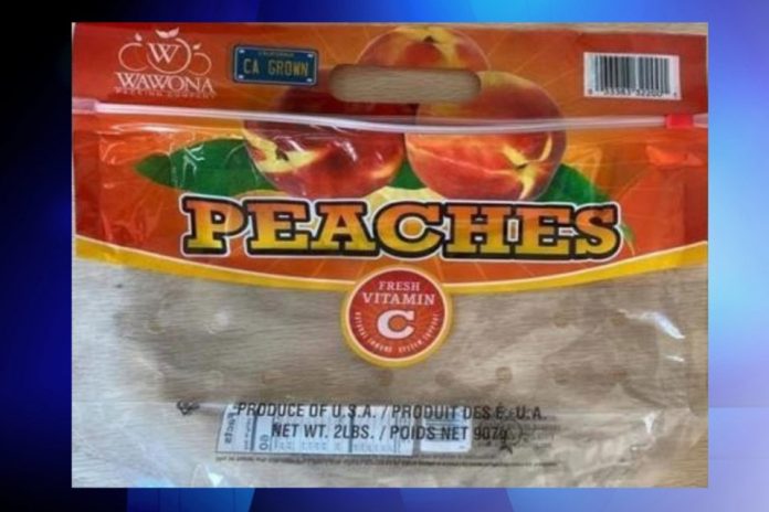 Peaches recalled across Canada due to potential Salmonella, Report