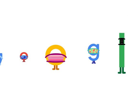Wear a Mask. Save Lives. (Aug 5): Google Doodle urges us to stay home
