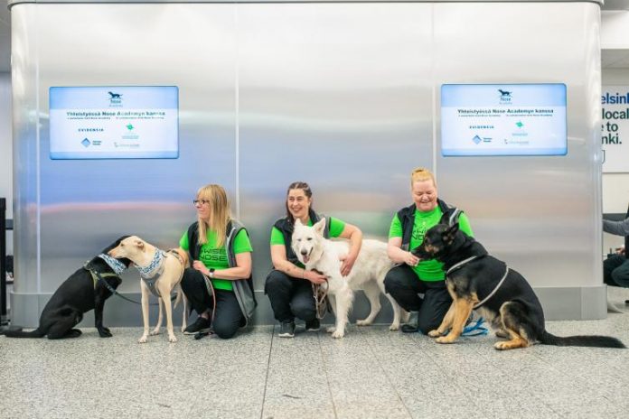 Finland: Virus-sniffing dogs start work at Helsinki Airport