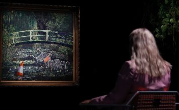 Banksy’s take on Monet’s garden scene fetches £7.5m at auction, Report Banksy's take on Monet's garden scene fetches £7.5m at auction, Report