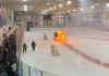 Ice resurfacer catches fire at ice rink in New York (Watch)