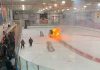 Ice resurfacer catches fire at ice rink in New York (Watch) Ice resurfacer catches fire at ice rink in New York (Watch)