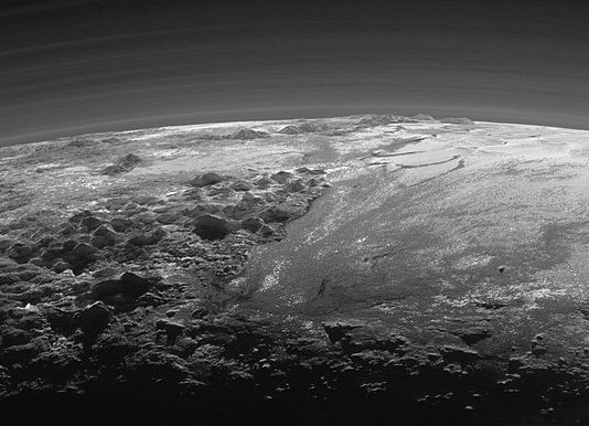Pluto’s mountains are capped with… methane snow? (Study) Pluto's mountains are capped with... methane snow? (Study)