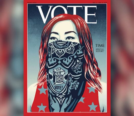 Time replaces logo on magazine cover with ‘Vote’ (Photo) Time replaces logo on magazine cover with 'Vote' (Photo)