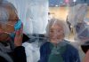 France Coronavirus: 'Hug bubble' lets seniors feel the magic of touch