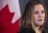 Freeland set to deliver update on federal finances and economic outlook, Report