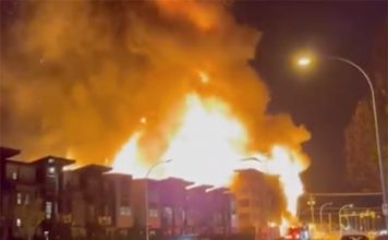 Large fire at condo development in Langley (Video) Large fire at condo development in Langley (Video)