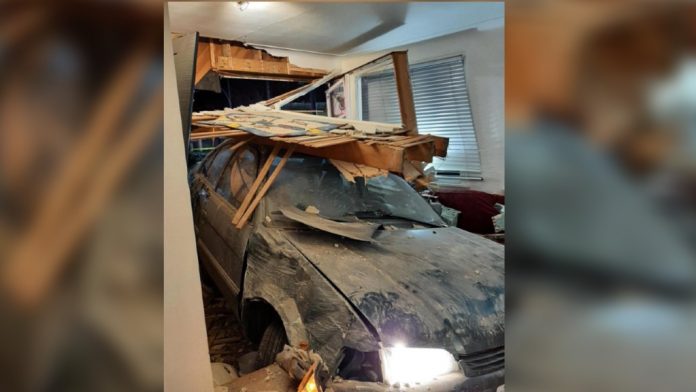 Car crashes into living room of Victoria apartment (Photo)