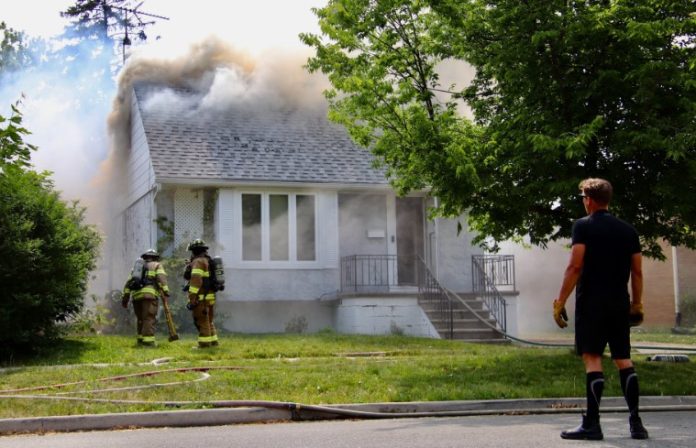 Fire breaks out on Saturday afternoon, causing extensive damage to two residential properties