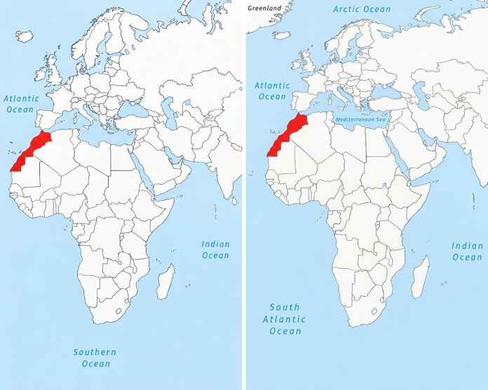 New World Map Gives Morocco a More Accurate Geographic Perspective New World Map Gives Morocco a More Accurate Geographic Perspective
